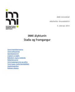 Stöðuskýrsla IMMI ályktunarinnar